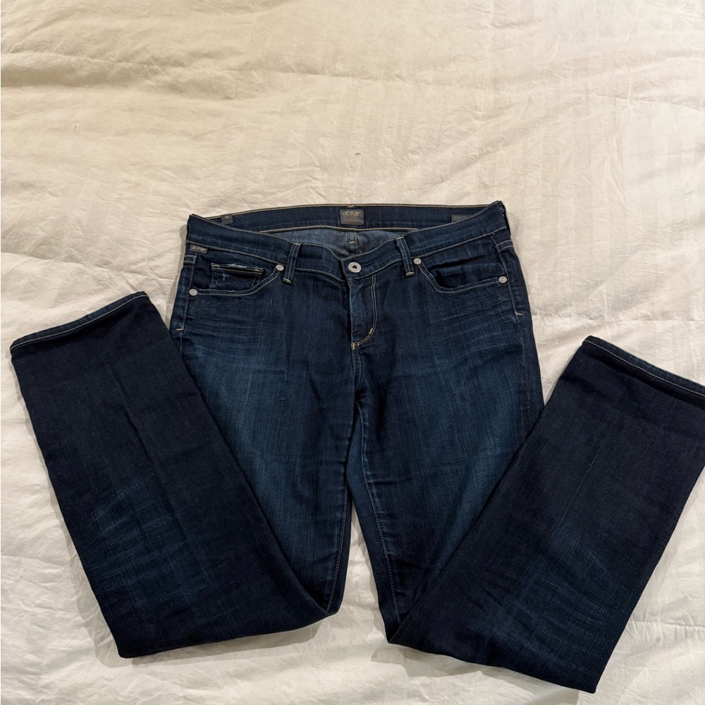 Citizens Of Humanity Dark Blue Straight Leg Jeans